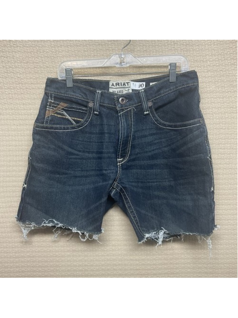 Ariat M4‎ Relaxed Blue Straight Leg Cutoff Jean Shorts Unisex Adult 32x32